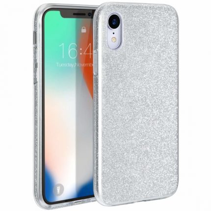 Silikonski ovitek z bleščicami Bling za iPhone 11 Pro Max srebrn