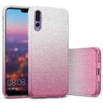 Silikonski ovitek z bleščicami Bling 2v1 za Xiaomi Redmi 10T in 10T Pro - srebrno pink