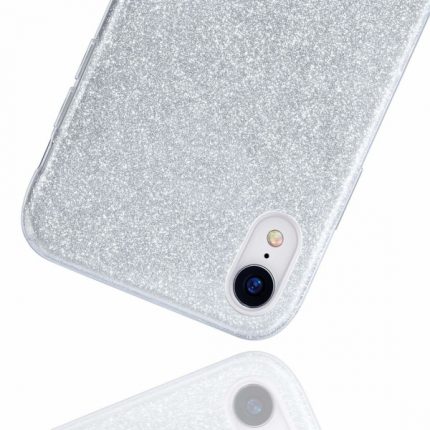 Silikonski ovitek z bleščicami Bling za Huawei P40 Lite srebrn