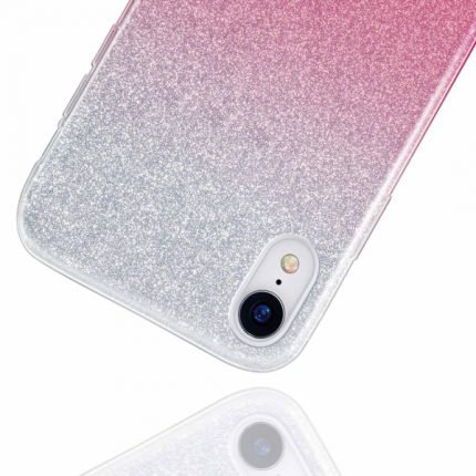 Silikonski ovitek z bleščicami Bling 2v1 za Samsung Galaxy A32 A326 5G srebrno roza