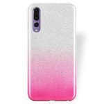 Silikonski ovitek z bleščicami Bling 2v1 za Huawei P40 Pro - srebrno pink