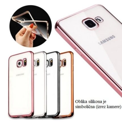 Silikonski ovitek z okvirjem za Samsung Galaxy J3 2017 J330 - zlat