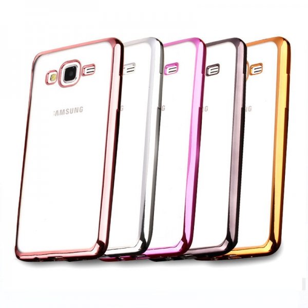 Silikonski ovitek z okvirjem za Samsung Galaxy J3 2016 J320 - pink