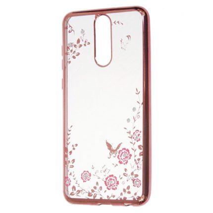 Silikonski ovitek z rožicami za Samsung Galaxy S10 G973 - pink