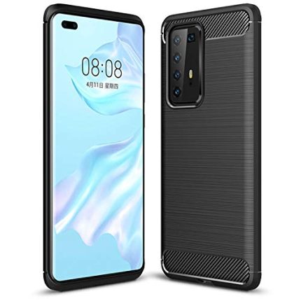 Silikonski ovitek za Huawei P40 Pro - mat carbon črn