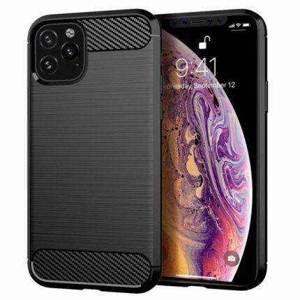 Silikonski ovitek za iPhone 11 Pro Max - mat carbon črn