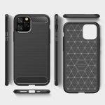 Silikonski ovitek za iPhone 11 Pro Max - mat carbon črn