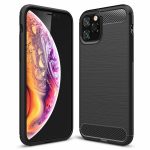 Silikonski ovitek za iPhone 11 Pro Max - mat carbon črn