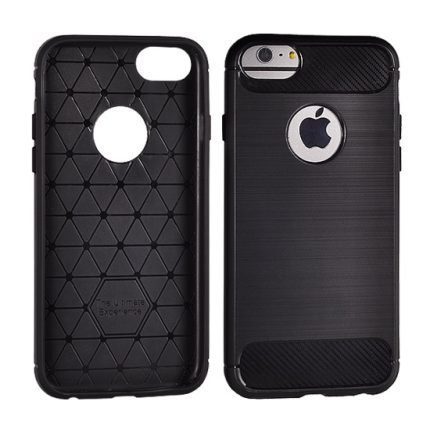 Silikonski ovitek za iPhone 6 / iPhone 7 / iPhone 8 - mat carbon črn