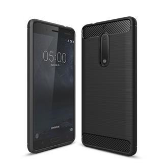 Silikonski ovitek za Nokia 3 - mat carbon črn