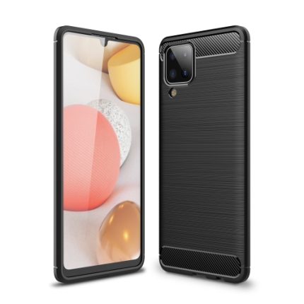 Silikonski ovitek za Samsung Galaxy A12 A125 - mat carbon črn