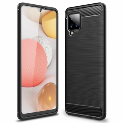 Silikonski ovitek za Samsung Galaxy A42 5G A426 - mat carbon črn