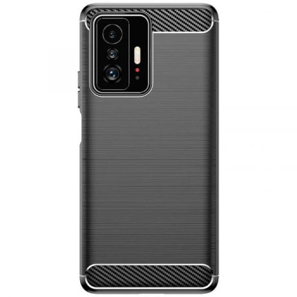 Silikonski ovitek za Xiaomi 11T / 11T Pro - mat carbon črn