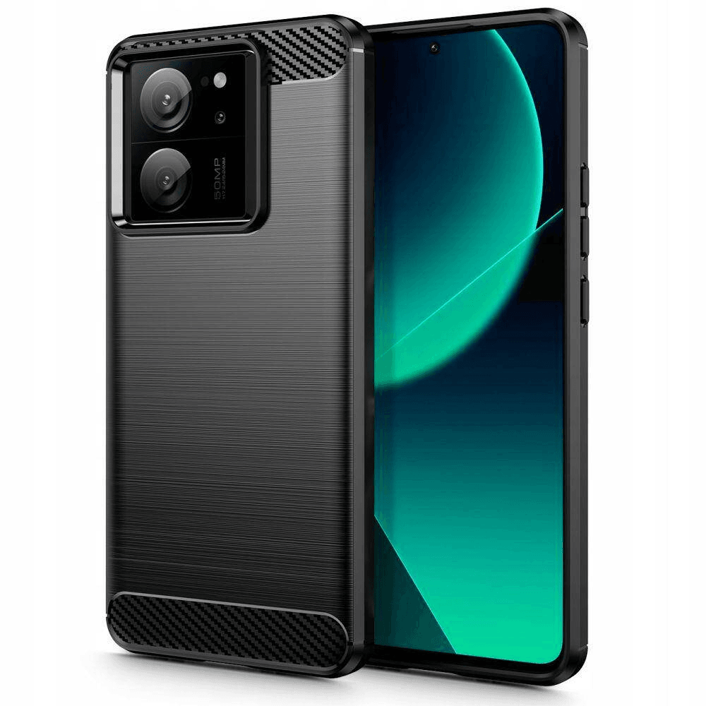 Silikonski ovitek za Xiaomi 13T / Xiaomi 13T Pro - mat carbon črn