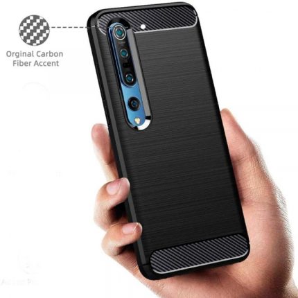 Silikonski ovitek za Xiaomi Mi 10 / 10 Pro - mat carbon črn