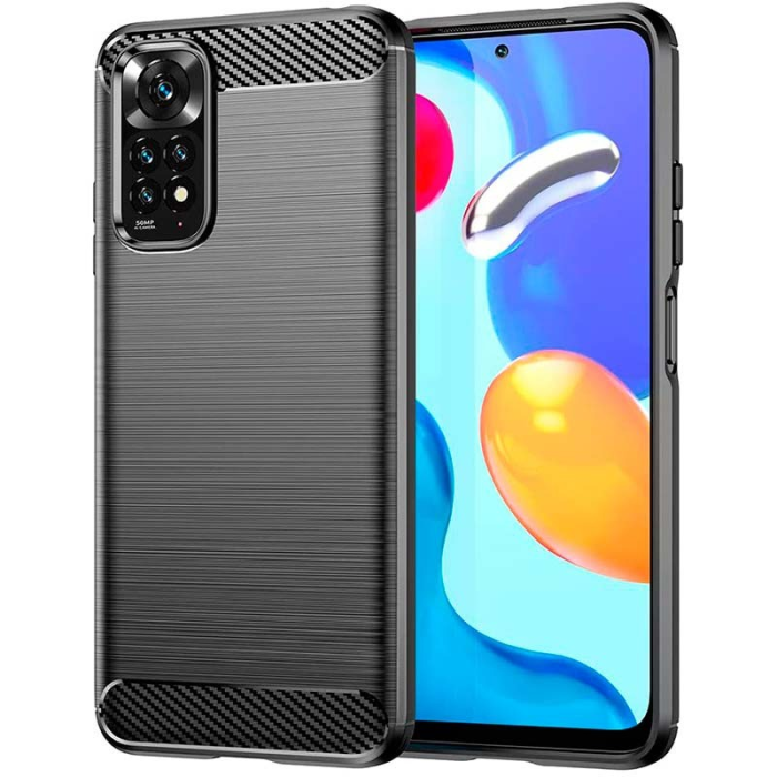 Silikonski ovitek za Xiaomi Redmi Note 11 Pro - mat carbon črn