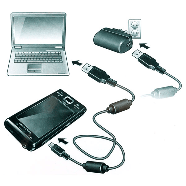 Sony Ericsson HIŠNI POLNILEC 220V CST-80 + USB EP700 microUSB + podatkovni kabel