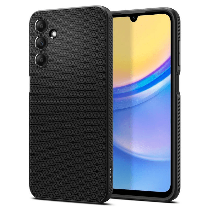 Spigen Liquid Air silikonski ovitek za Samsung Galaxy A15 5G črn