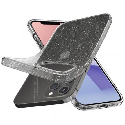 Spigen Liquid Crystal Glitter ovitek za iPhone 12 / 12 Pro - prozoren z bleščicami