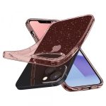 Spigen Liquid Crystal Glitter ovitek za iPhone 13 Mini - prozorno roza z bleščicami