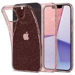 Spigen Liquid Crystal Glitter ovitek za iPhone 13 Mini - prozorno roza z bleščicami