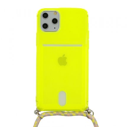 Summer silikonski ovitek z vrvico za iPhone 12 Mini - limeta