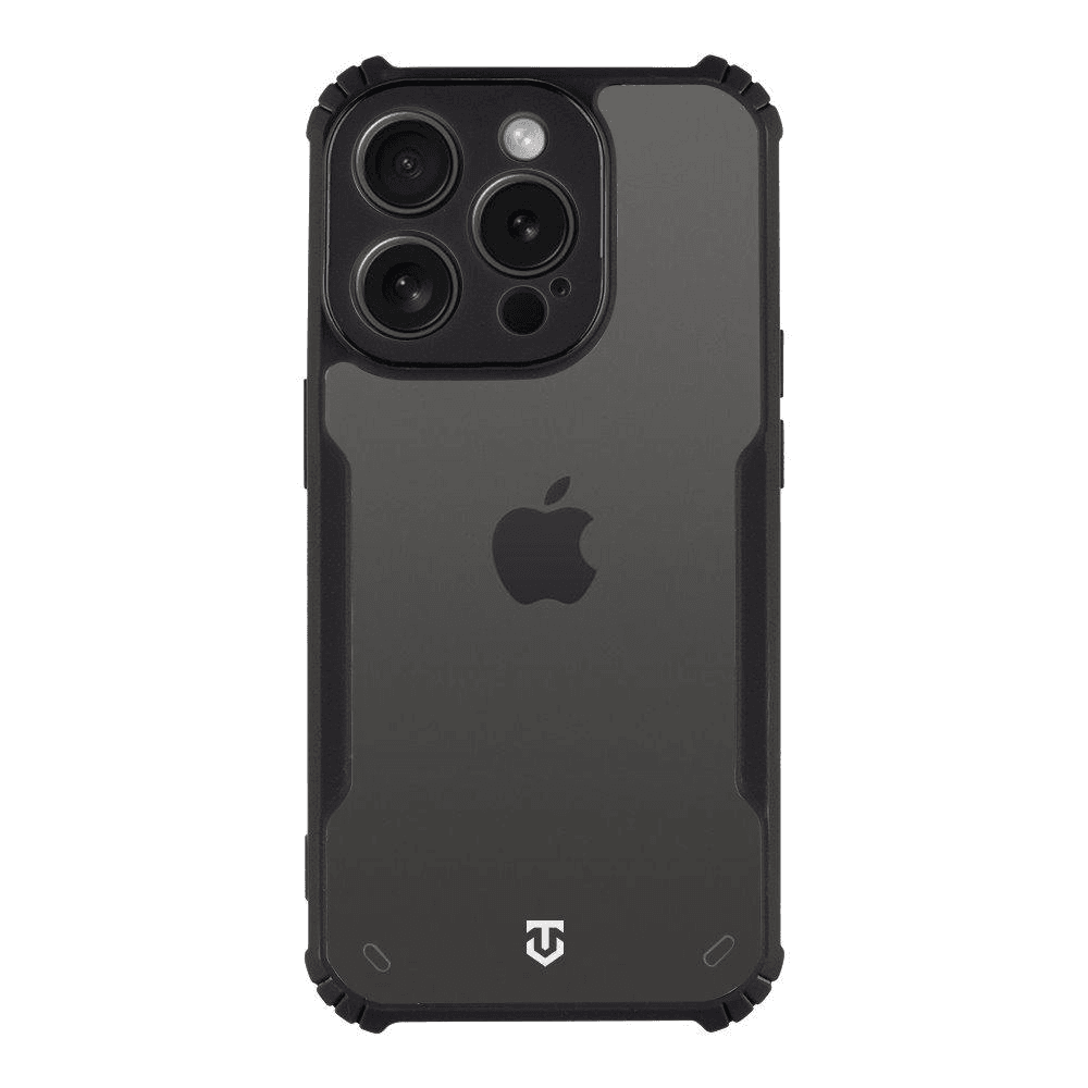 Tactical Quantum silikonski ovitek za iPhone 15 Pro Max - prozorno črn