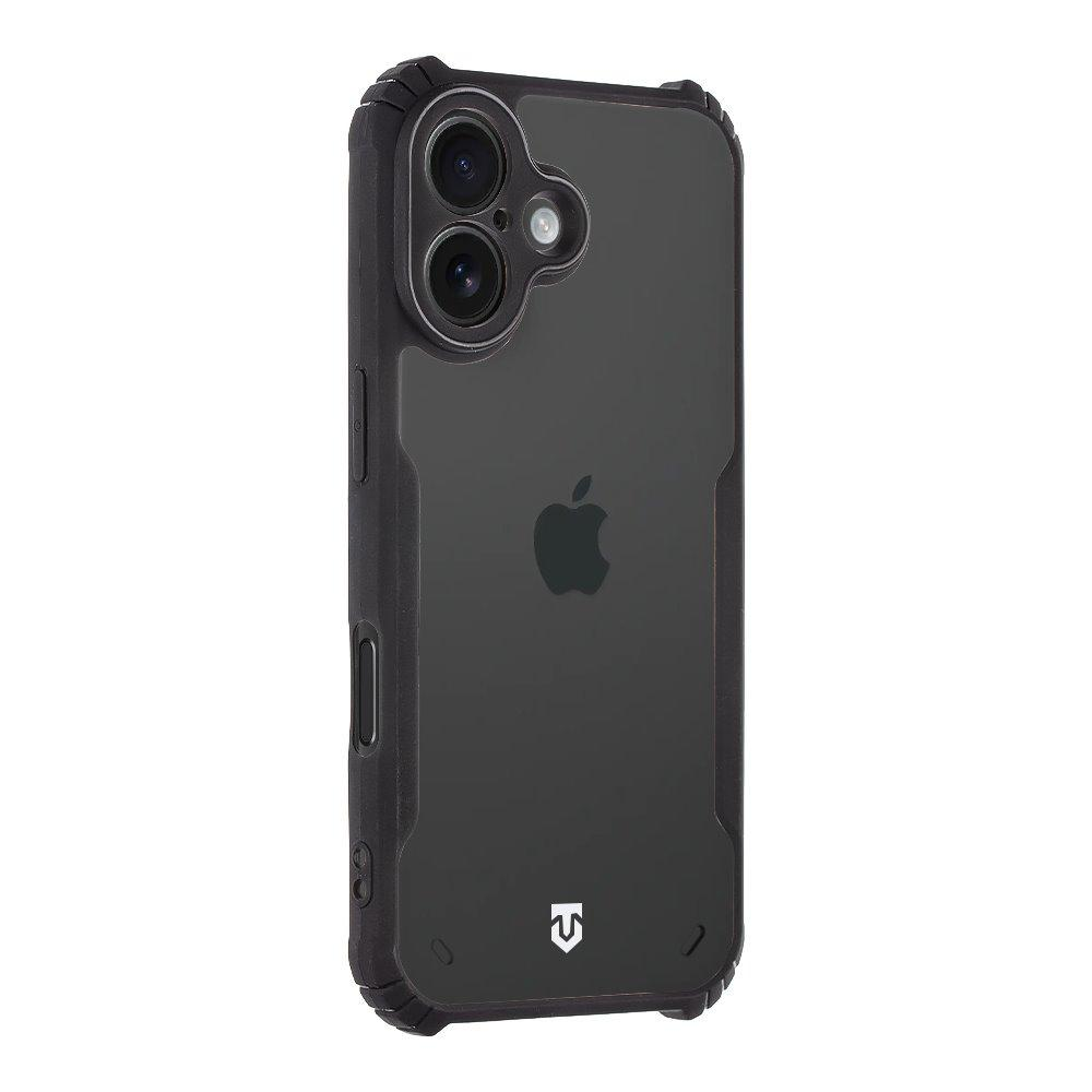 Tactical Quantum silikonski ovitek za iPhone 16 - prozorno črn