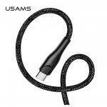 USAMS podatkovni kabel U41 SJ395 Type C na USB 2A 2m črn pleten